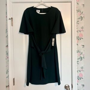NWT dm Collection Green Tie Waist Dress Size 14